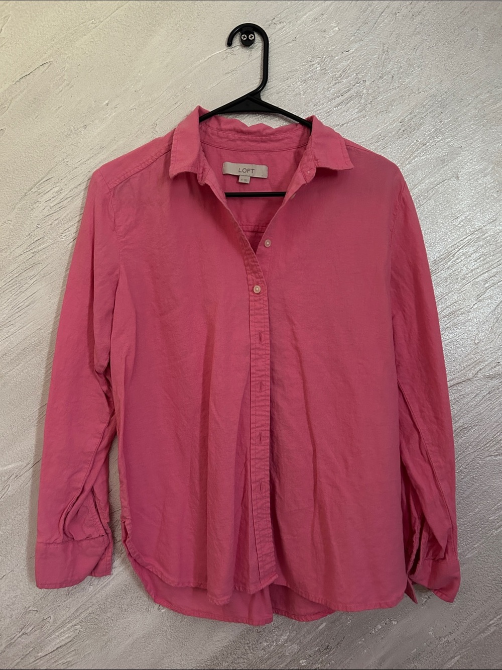 LOFT Pink Woman’s Button-Down Blouse